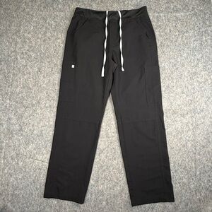 Figs Scrub Pants Mens Large Black Axim Cargo Bottoms‎ Nurse Medical Technical